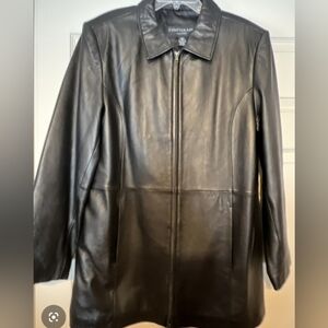 Centigrade Women's Black Leather Coat